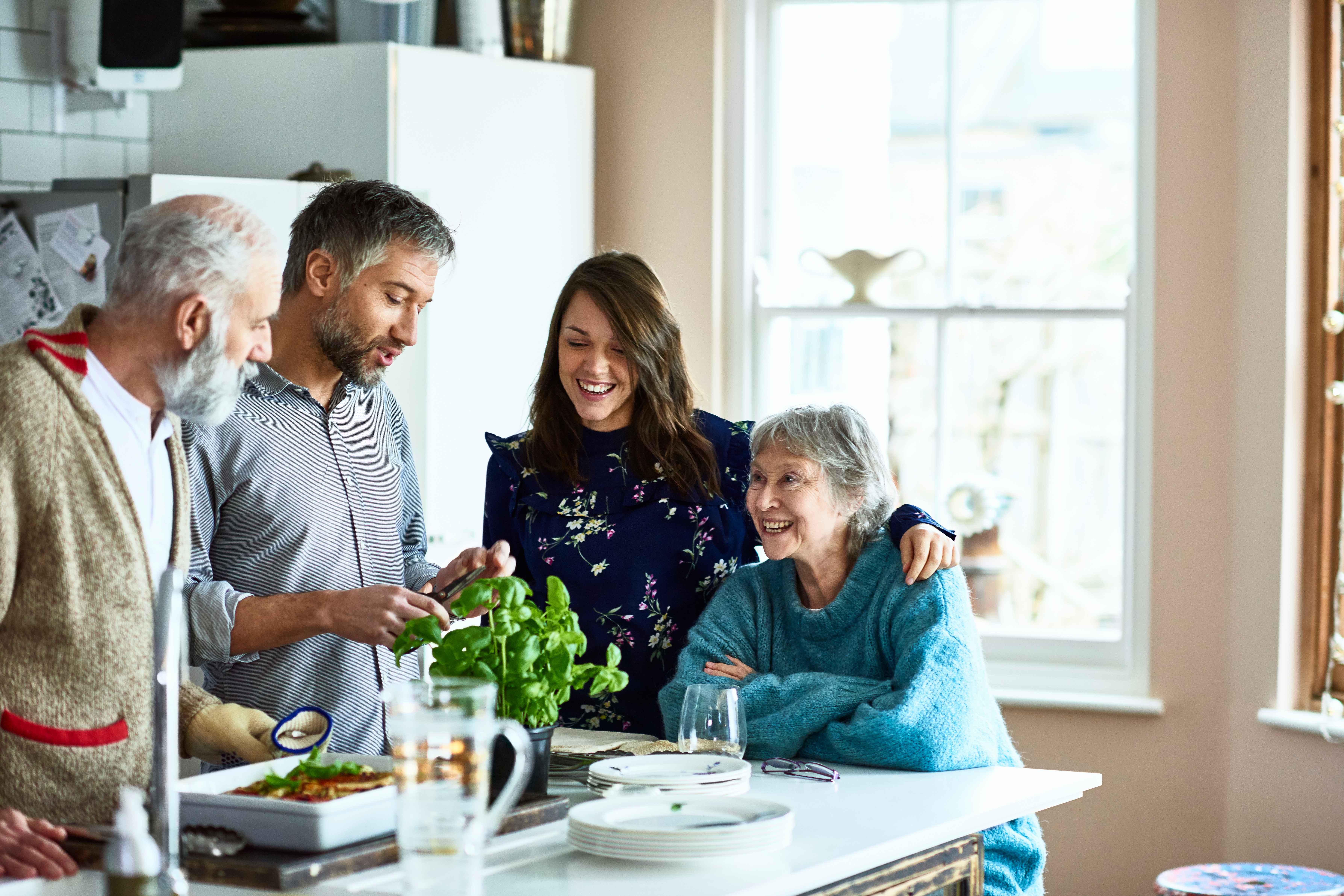 family around table