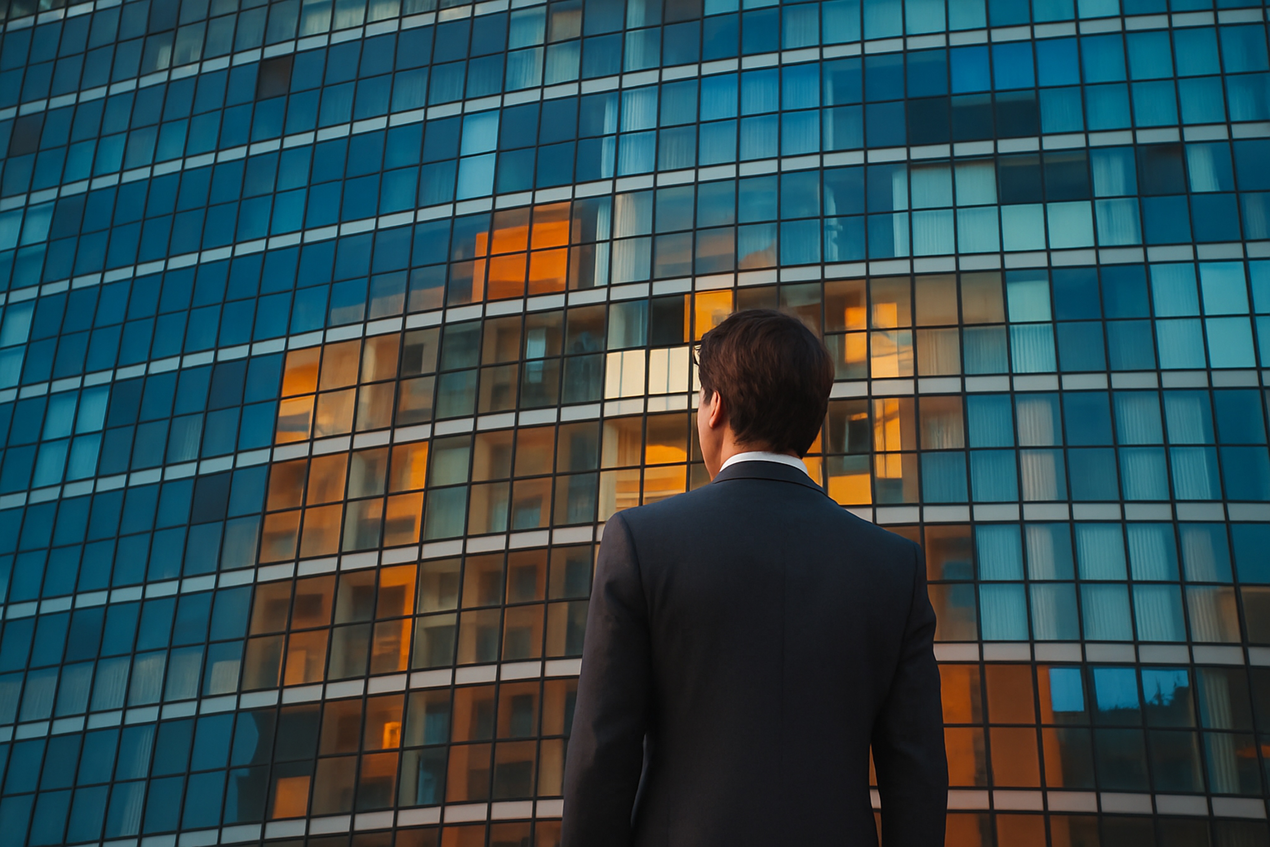 man building windows