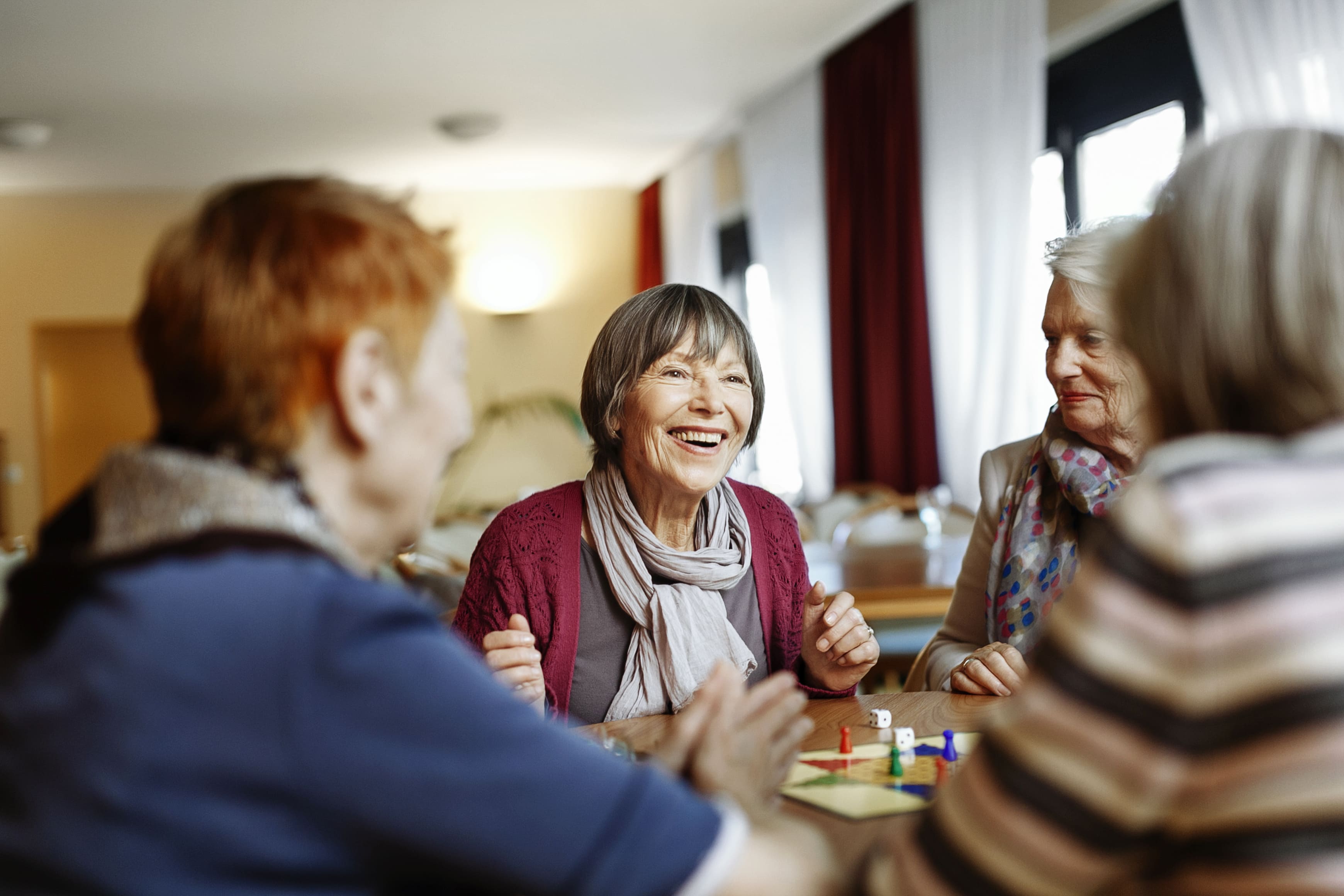 Women talking at a community centre