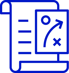 An icon indicating a a financial plan based off expert insight