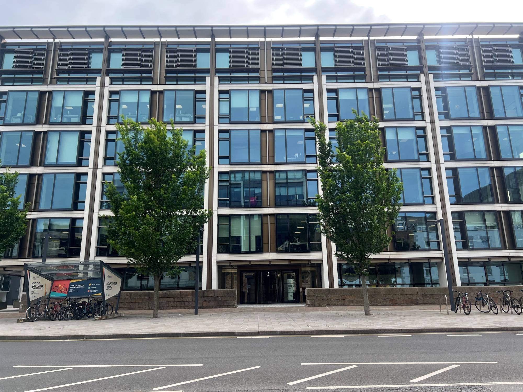 The front of our Jersey office