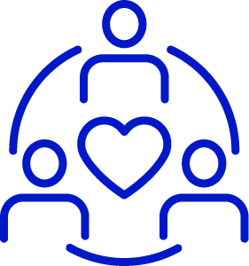 An icon of people working together