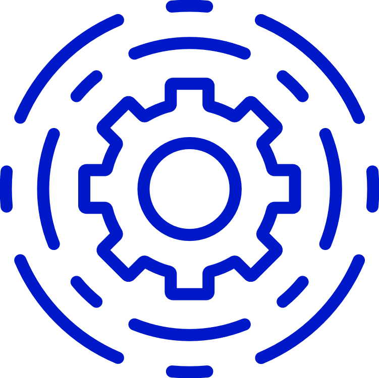 An icon of a cog or gear within a maze