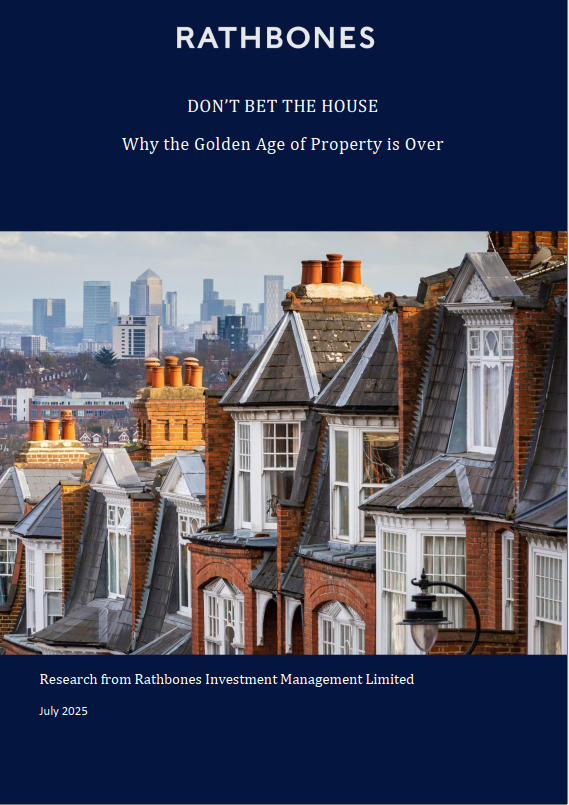 The front page of Rathbones' "Don't bet the house" report