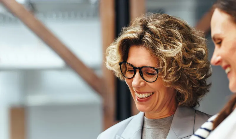 Woman smiling