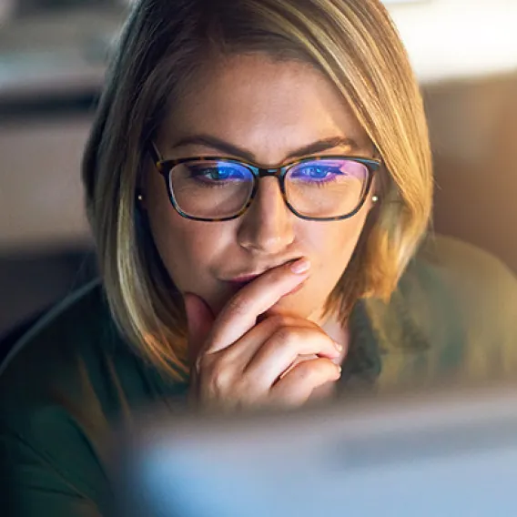 Woman in glasses