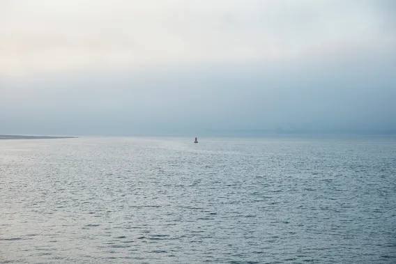 Sea with life bouy