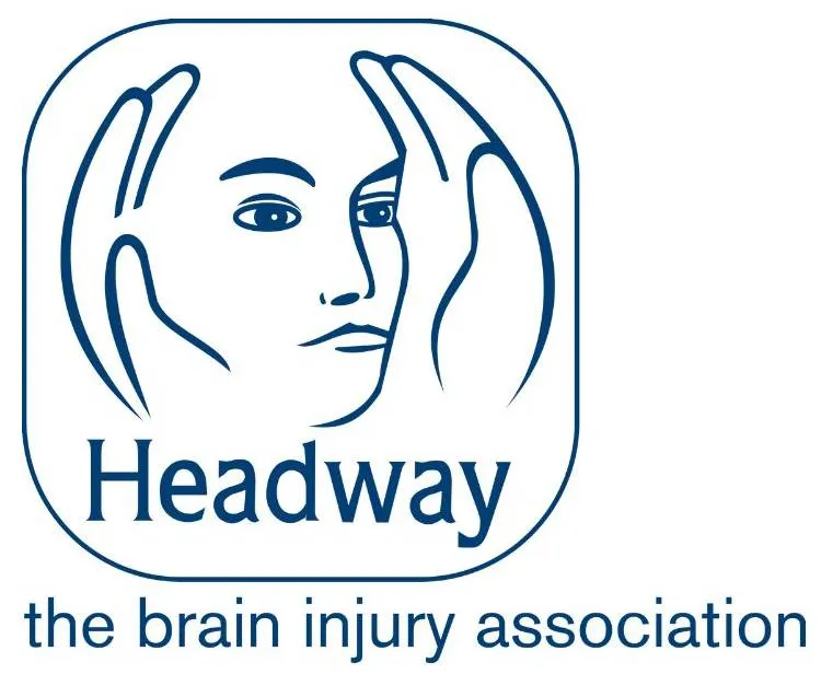 The logo of the Headway brain injury association