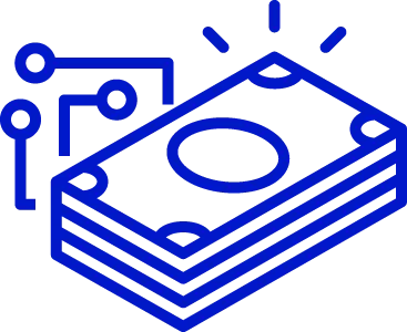 An icon indicating finance processes are working well