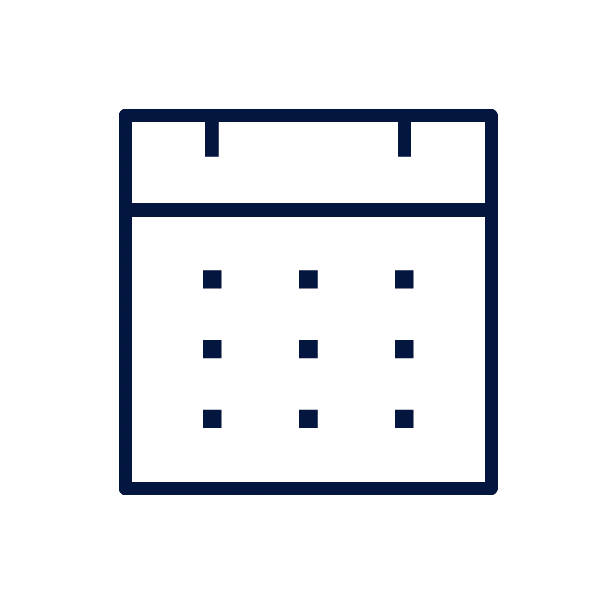 An icon indicating a calendar