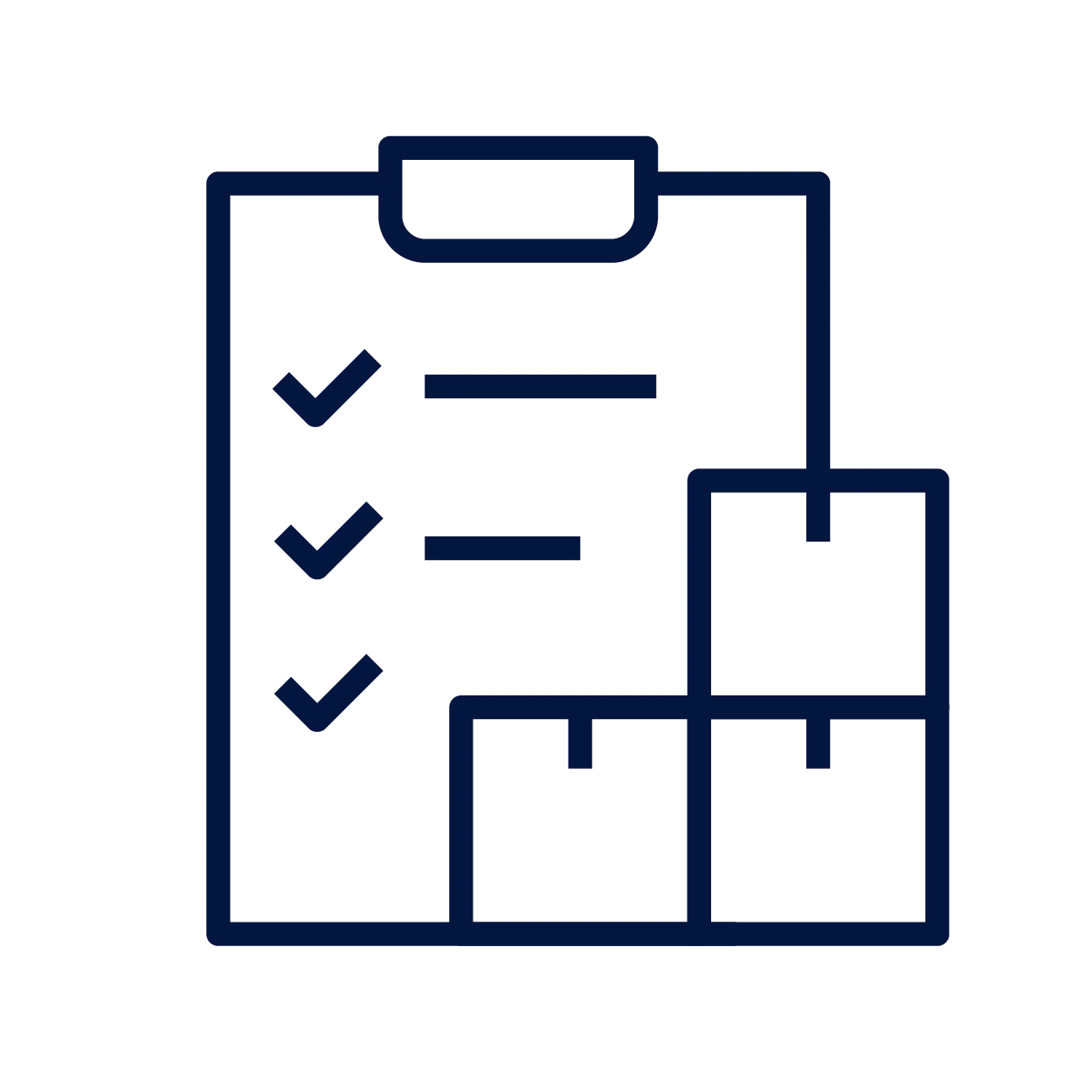 An icon indicating a list and audit checks