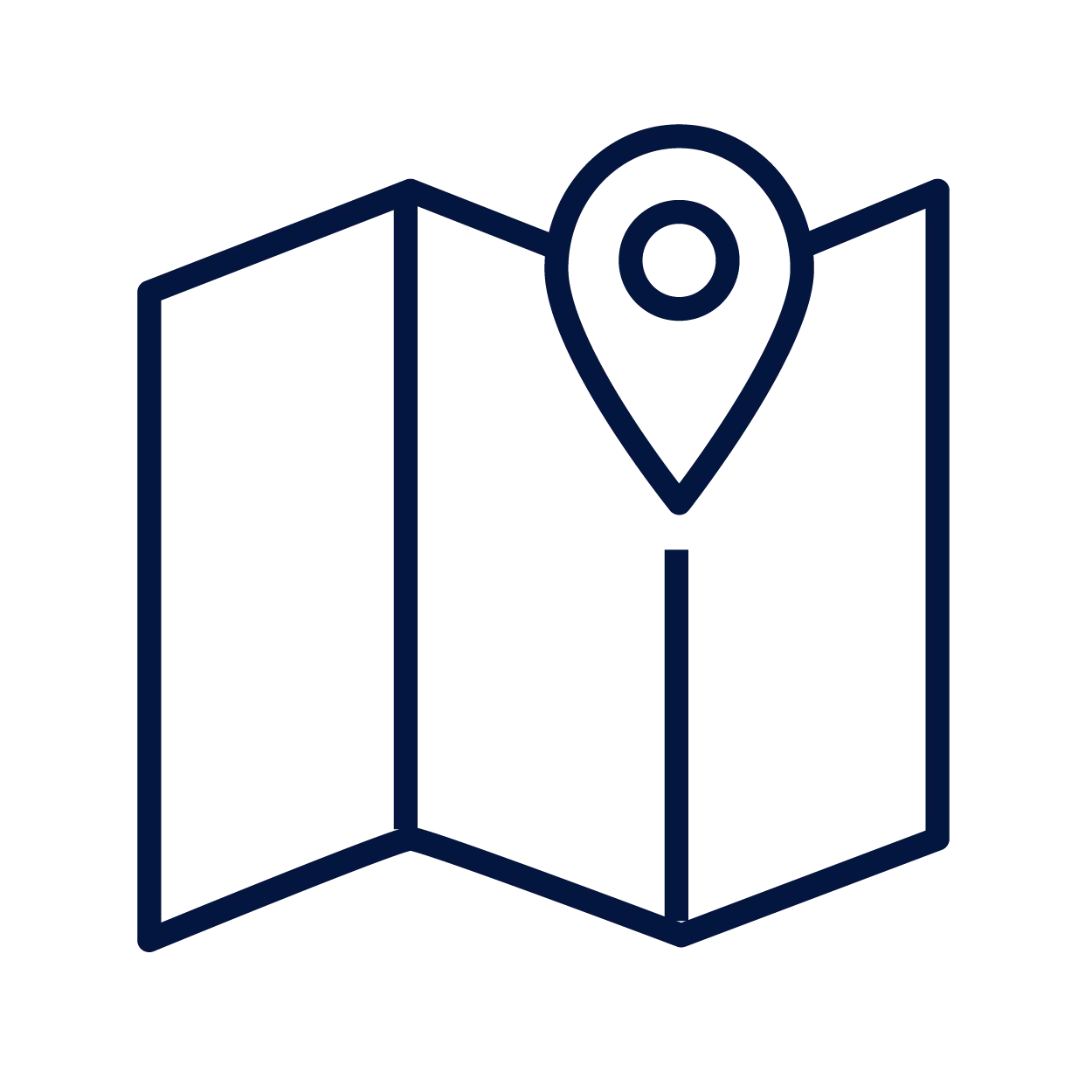 An icon indicating a place on a map