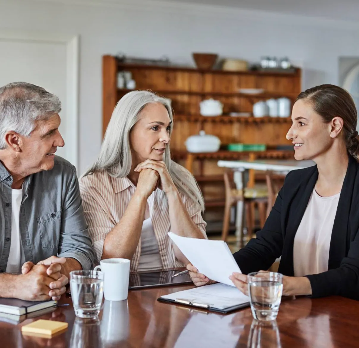 A couple meet a lawyer about a Court of Protection order
