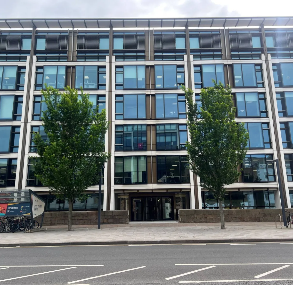 The front of our Jersey office