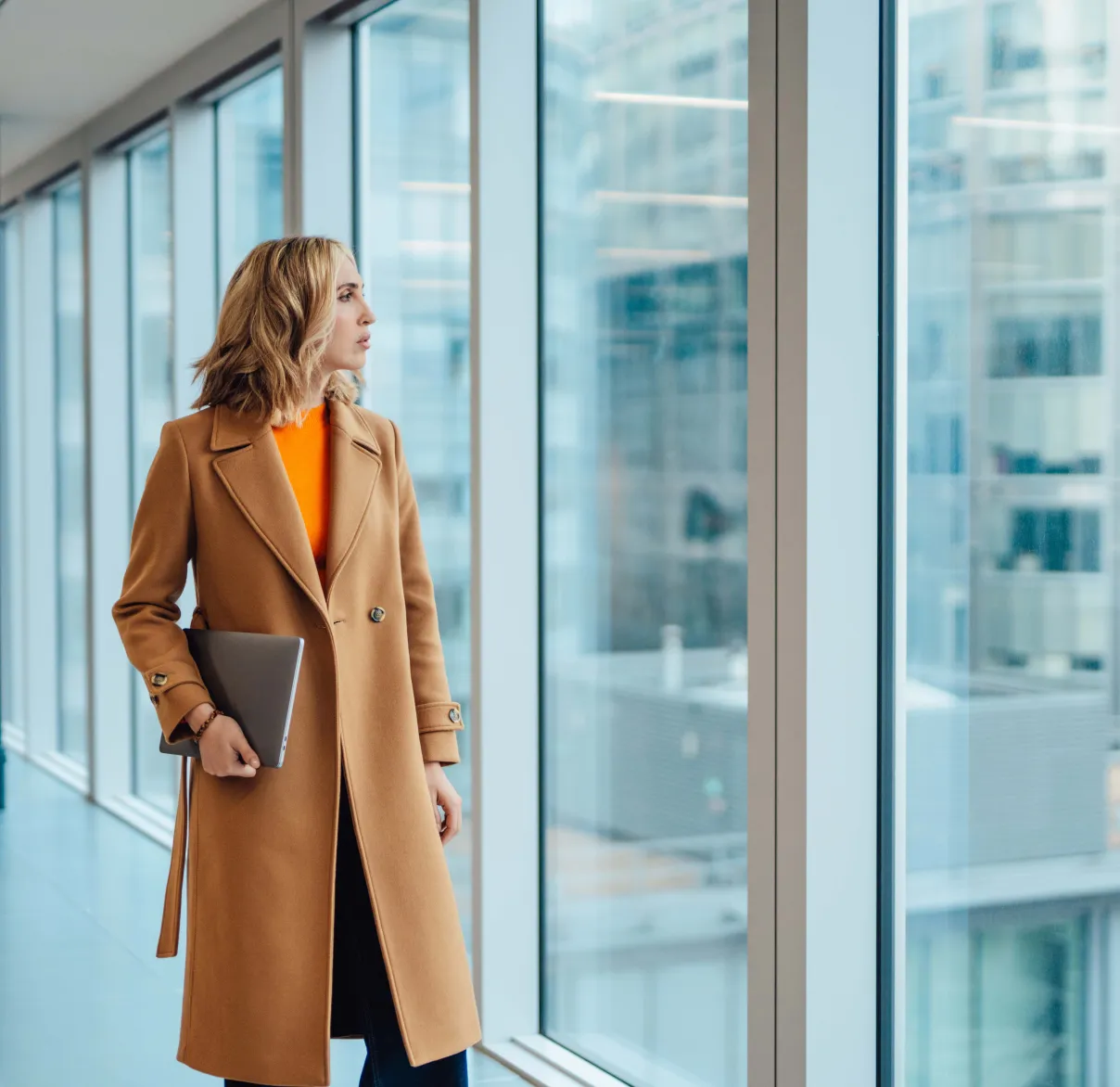 woman in coat