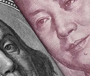 US vs China banknote