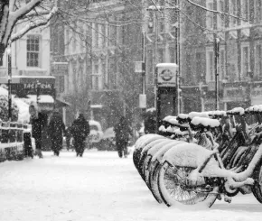 Snowy London