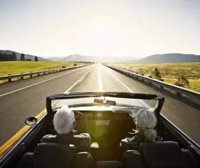 car on open road