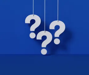 Question marks - square