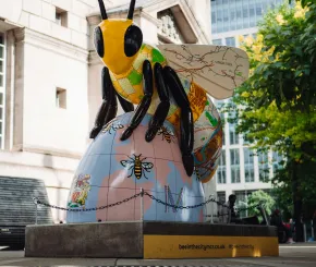 A Manchester bee art installation
