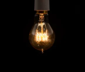 Light bulb in the dark