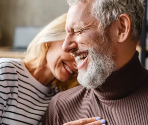 Older couple smiling