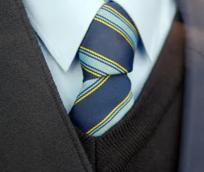 Close up of a school tie