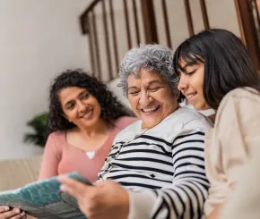 Grandmother mother and daughter