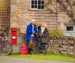 Older couple hiking