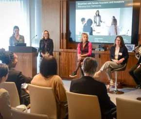 Panel of investors answering questions