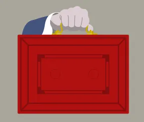 Red brief case