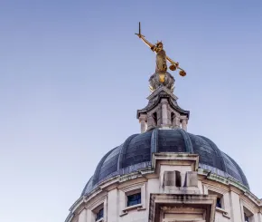 Lady Justice on The Old Bailey