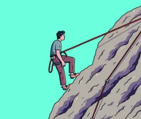 Person rock climbing