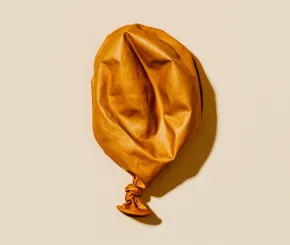Deflated balloon