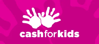 The logo of the Cash for Kids charity