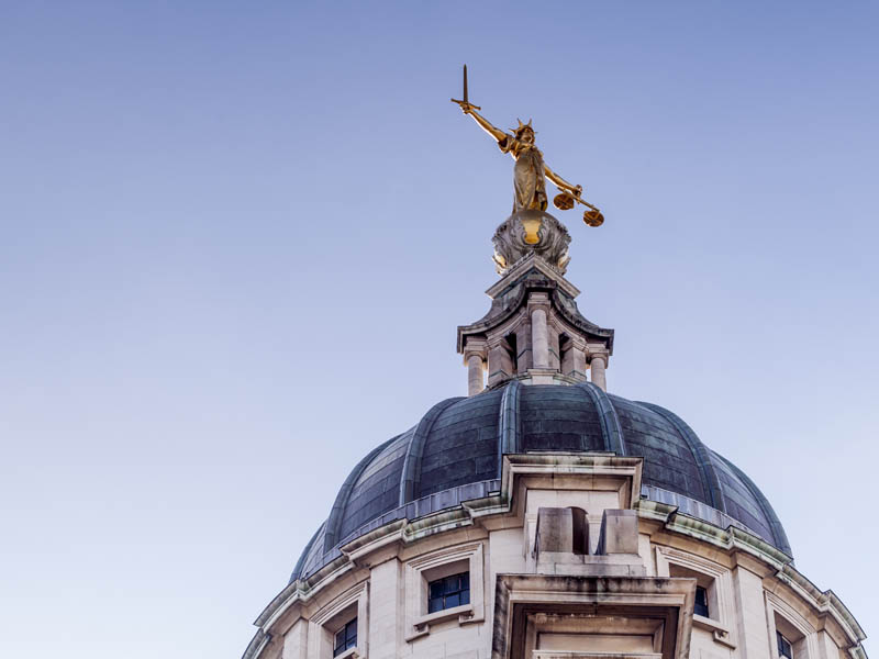 Lady Justice on The Old Bailey