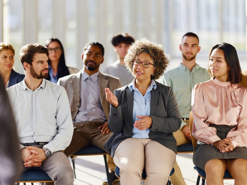 Business woman talking