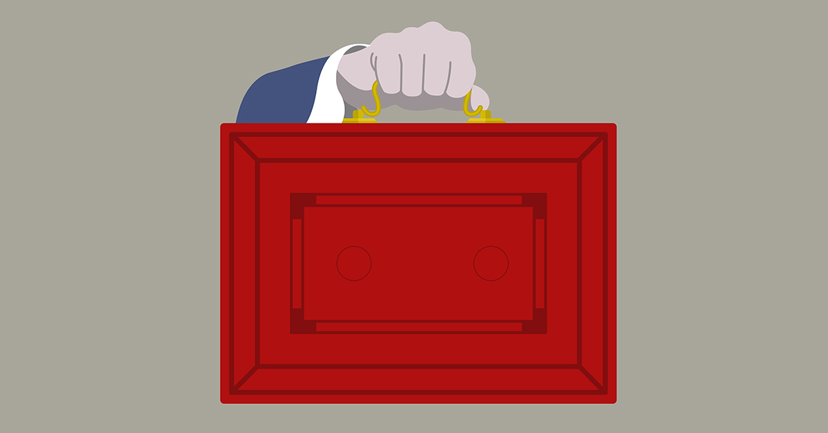 Red brief case