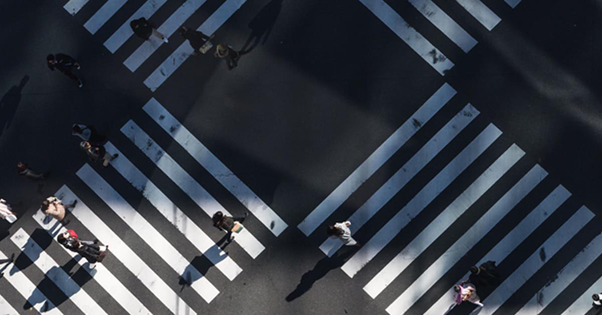 Crossing people