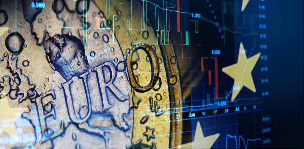 Why UK equities seem unfazed about leaving the European Union - Rathbone Investment Management One Euro coin behind graphs - Rathbone Investment Management