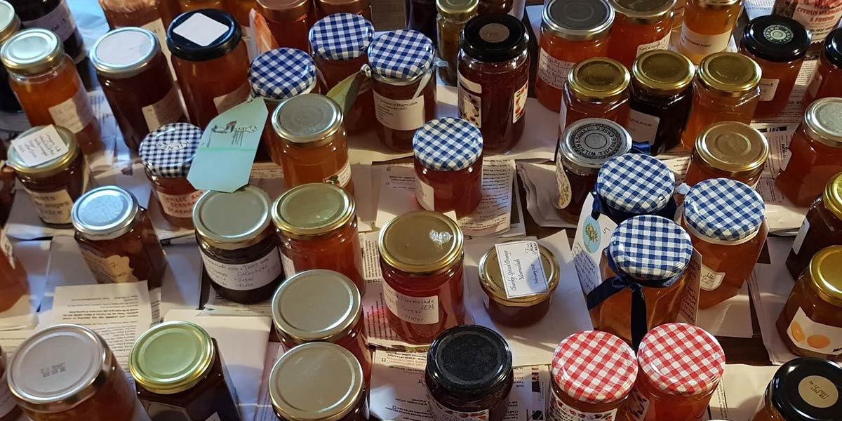 A collection of marmalade jars