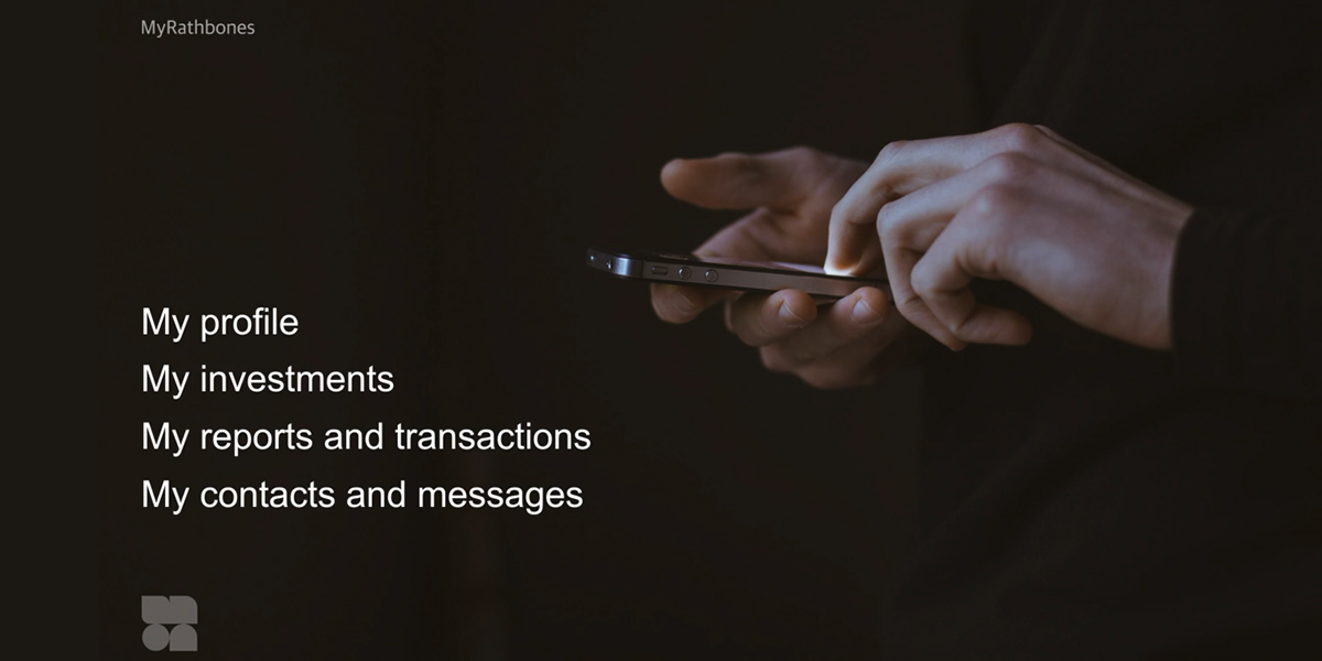 Picture of a person using a mobile phone for MyRathbones MyRathbones