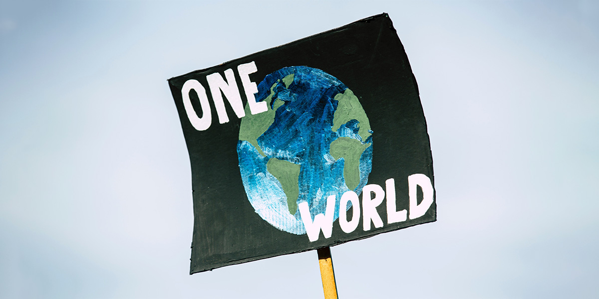 Poster with global