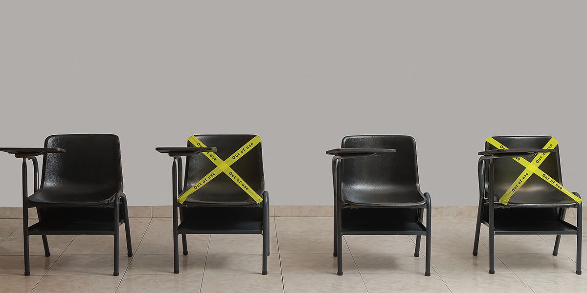 Socially-distanced chairs 
