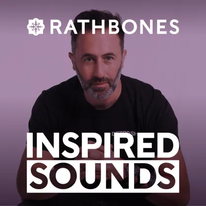 header image for inspired sounds podcast with profile photograph of Guy Blaskey